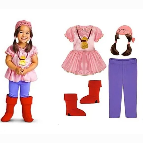 NWT ~Disney Store Jake and The Neverland Pirate Costume size Girls 5T
